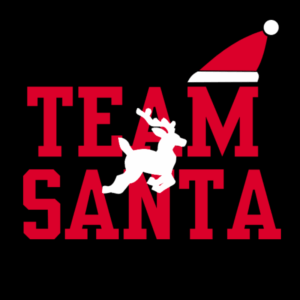 Team santa custom christmas design on a black square image
