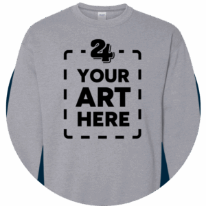 custom gildan sweatshirt sale with screen print graphic
